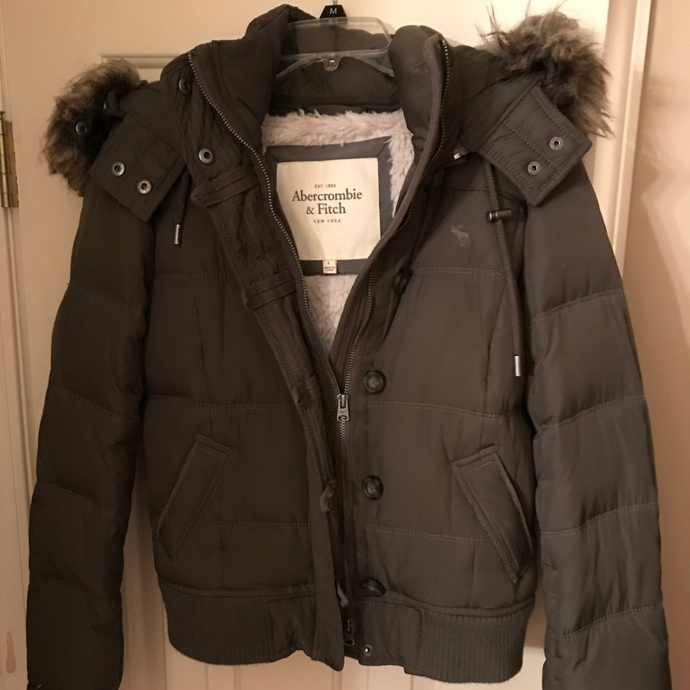 Abercrombie lined puffer coat